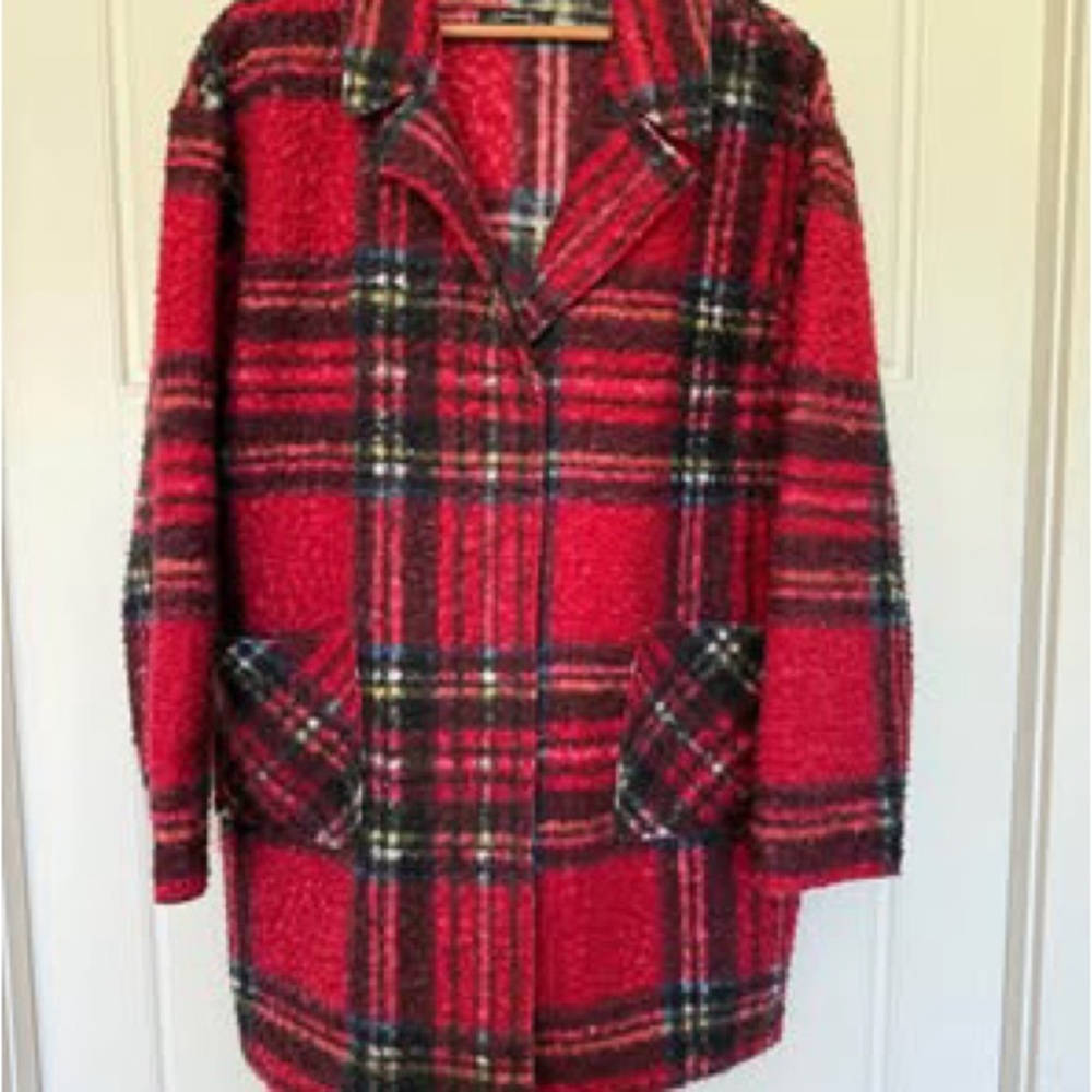 Charlie B plaid ladies car coat / jacket